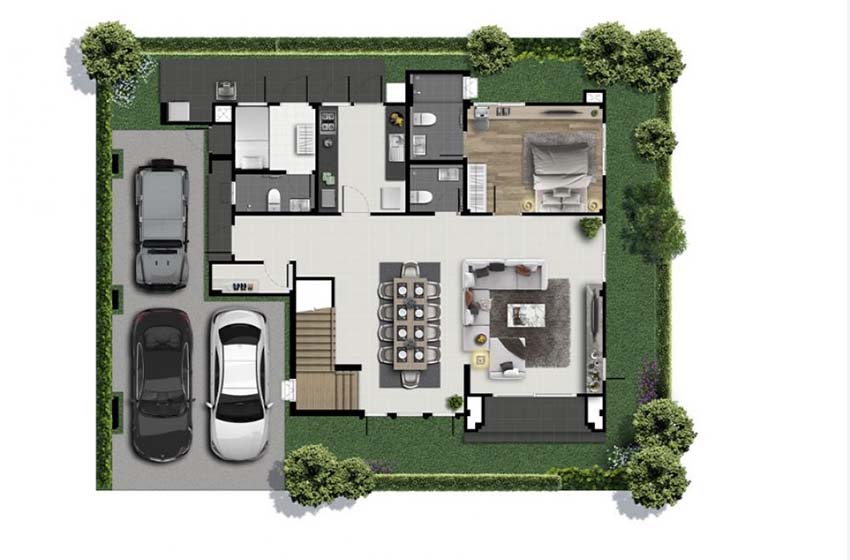 House with Shared Pool in Bangnatrad 